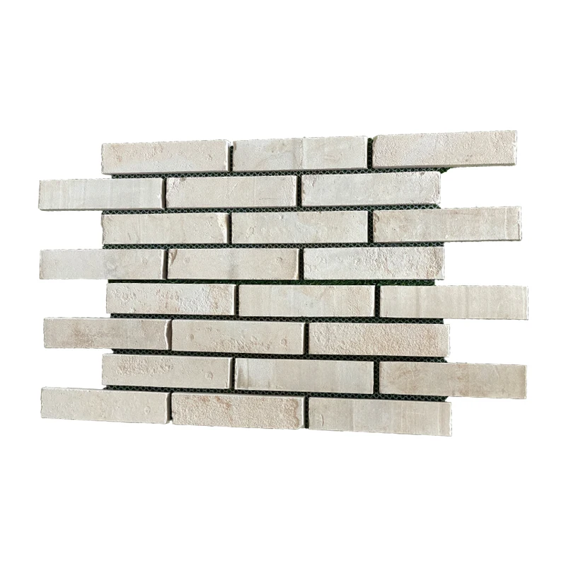 China Vintage Brick Wall Cladding Rustic Surface White Brick Slips Sheets for Wall Decoration