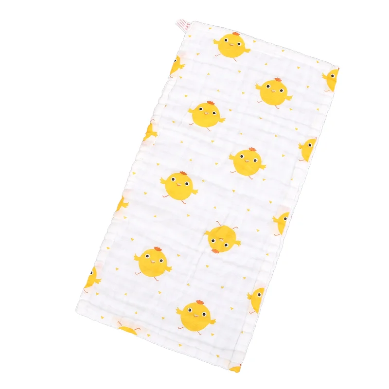 Fashion Baby Comforter Towel Embroidery Square Cotton Gauze Soothing For Face Six-layer Machine Washable Custom Pattern Cloth