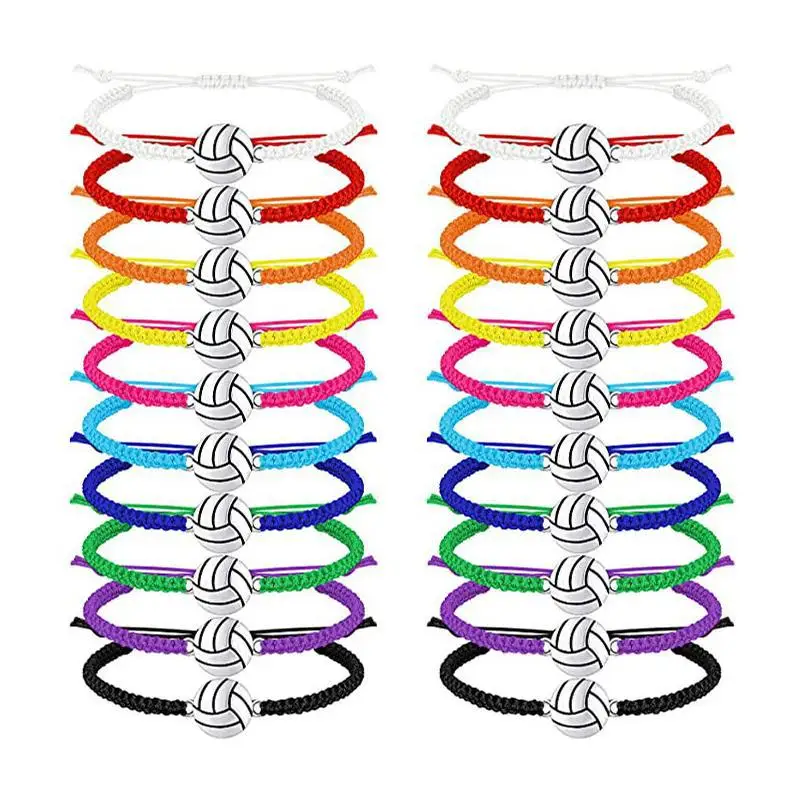 Hand-woven Colorful Bracelet Football Basketball Volleyball Tennis Sports Bracelet