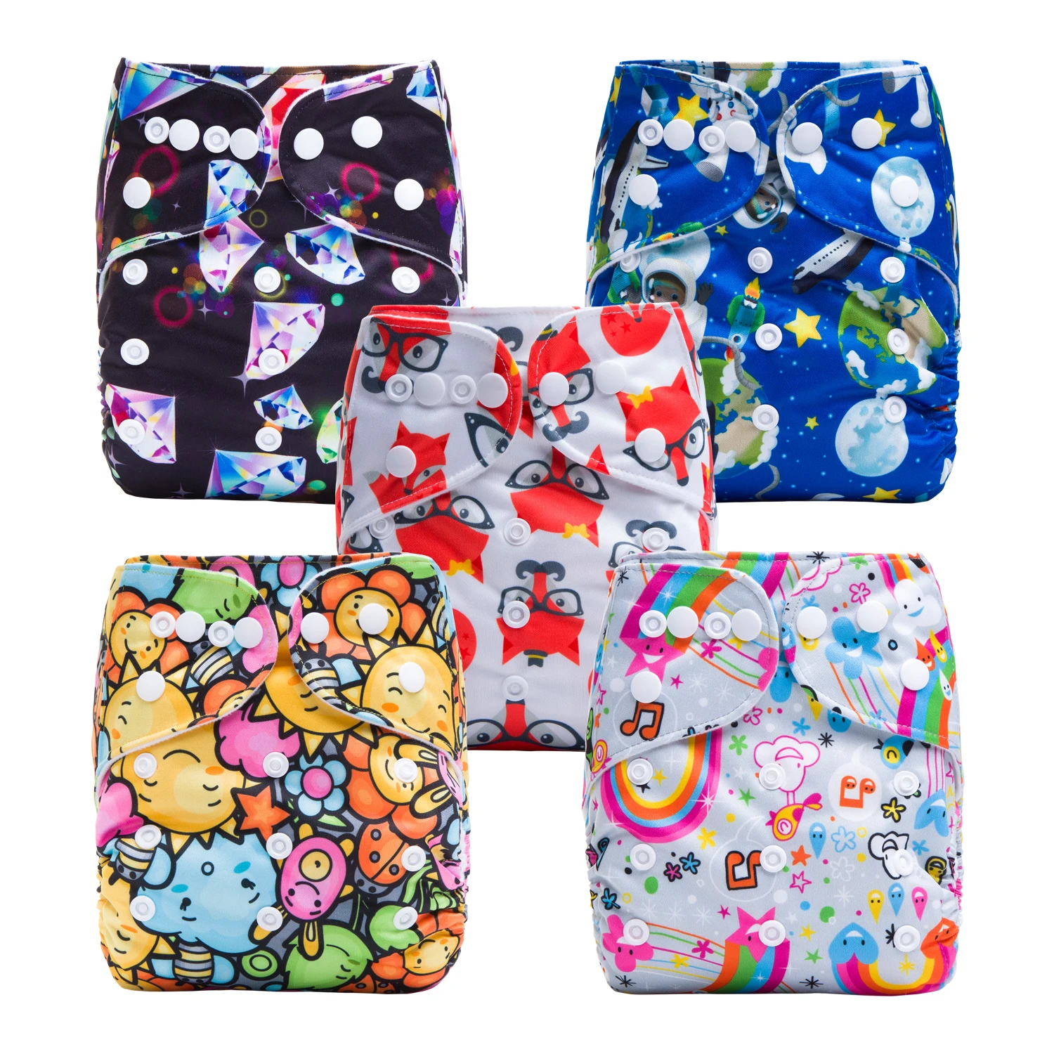 Wholesale Baby Cloth Diaper Washable Reusable One Size Pocket Cloth Diaper