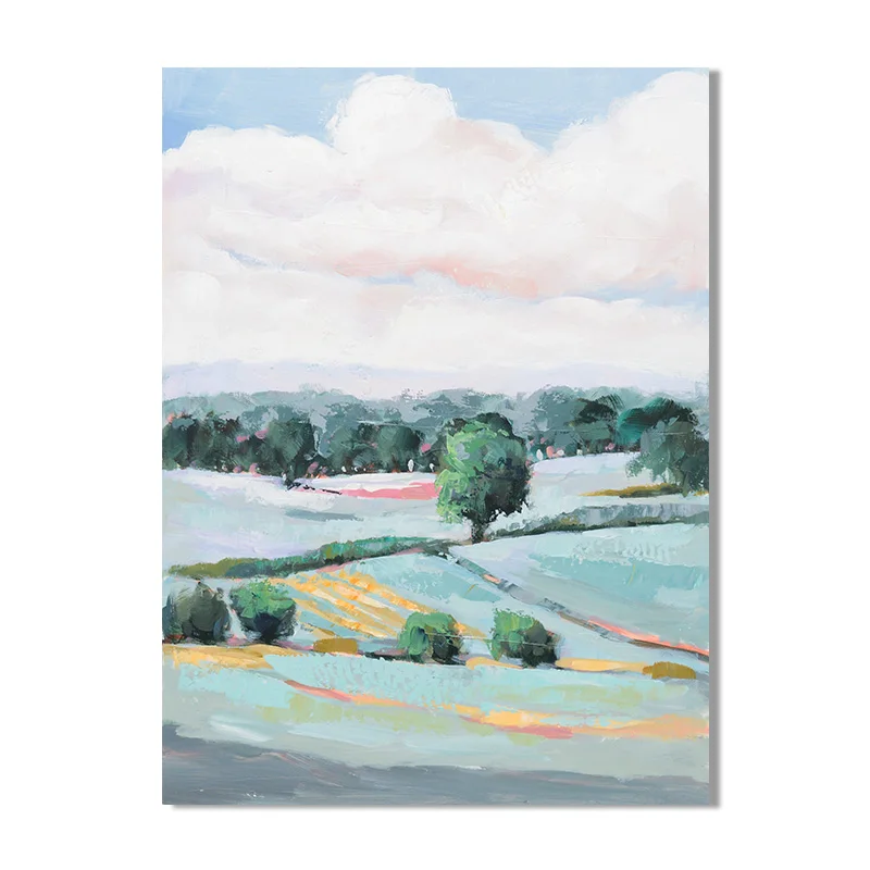 Countryside artwork landscape canvas print handpainted wall pictures