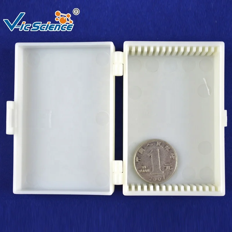 
Plastic microscope slides storage case small plastic prepared slides box 