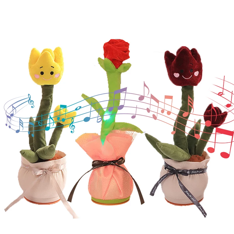 Hot Sell Stuffed Plush Toys Saxophone Dancing Talking Cactus Toy Electric 120 Songs Singing Plush Duck Toy