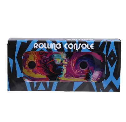 Newest 18.6*9.3cm Printed Metal Tray Smoke Herb Tray Set Rolling Tray with Filling Function