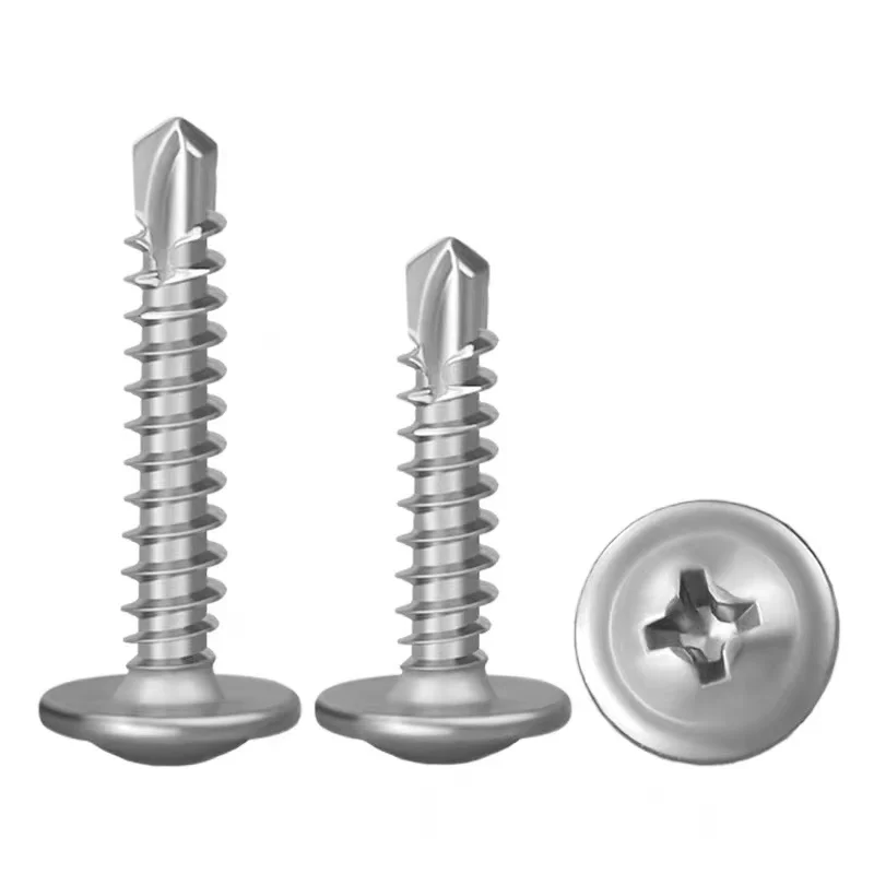 Screws Manufacturer Blue White Galvanized Modify Truss Head Self Drilling Screws Round Wafer Head  Screws