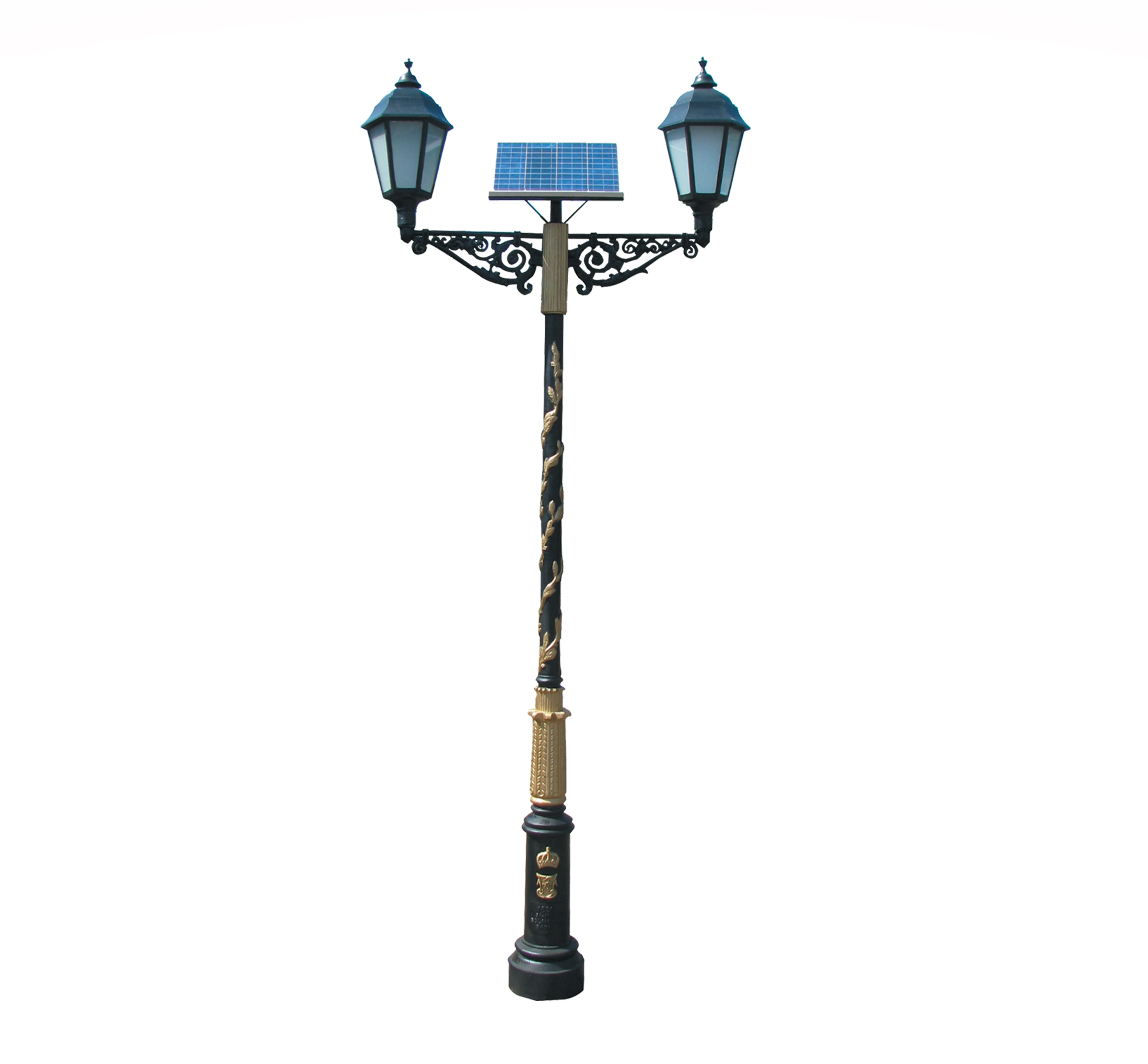 Уличный уличный фонарь с 2 головками