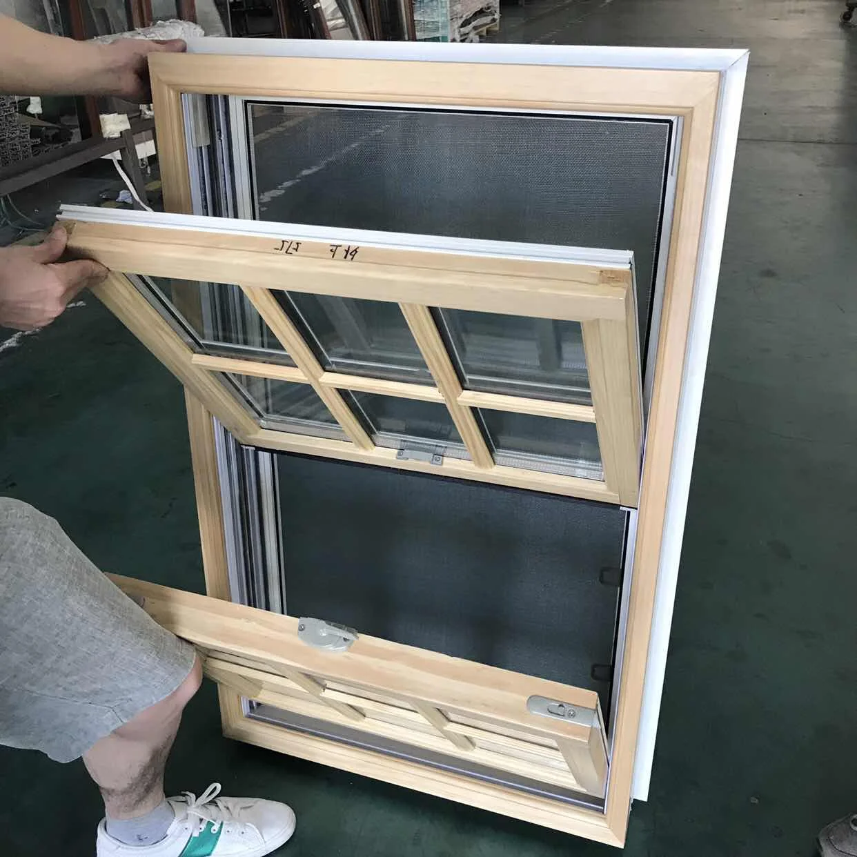 wood aluminumdouble hung window