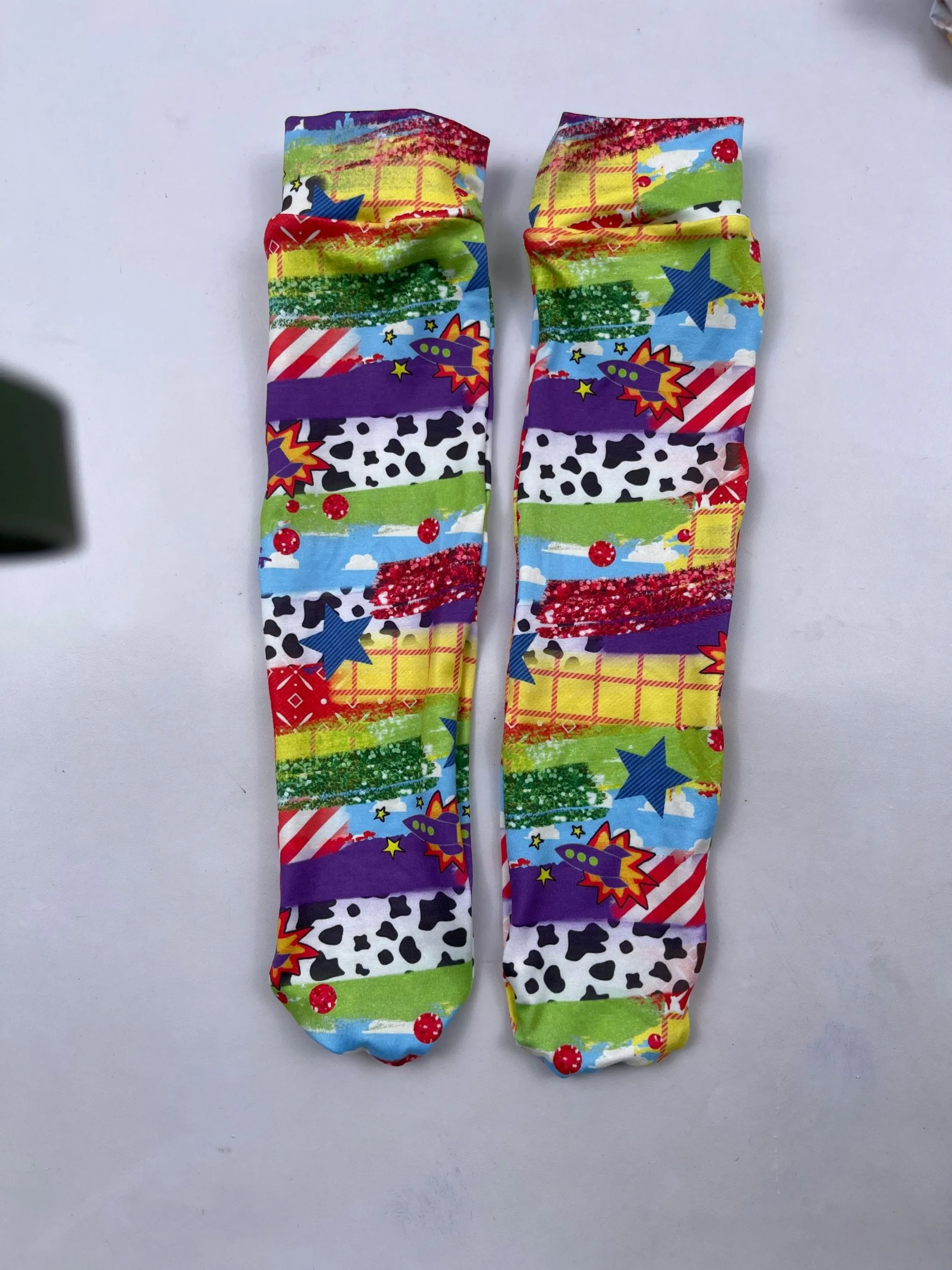  QL2021 wholesale toddler clothes solid cotton socks ruffle mid-calf length sock kid sets baby knee