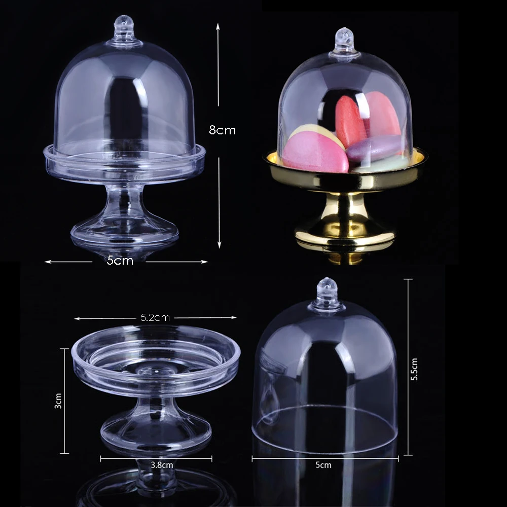 Прозрачный золотой лоток в форме моделирования пластиковая коробка для конфет сладких подарков