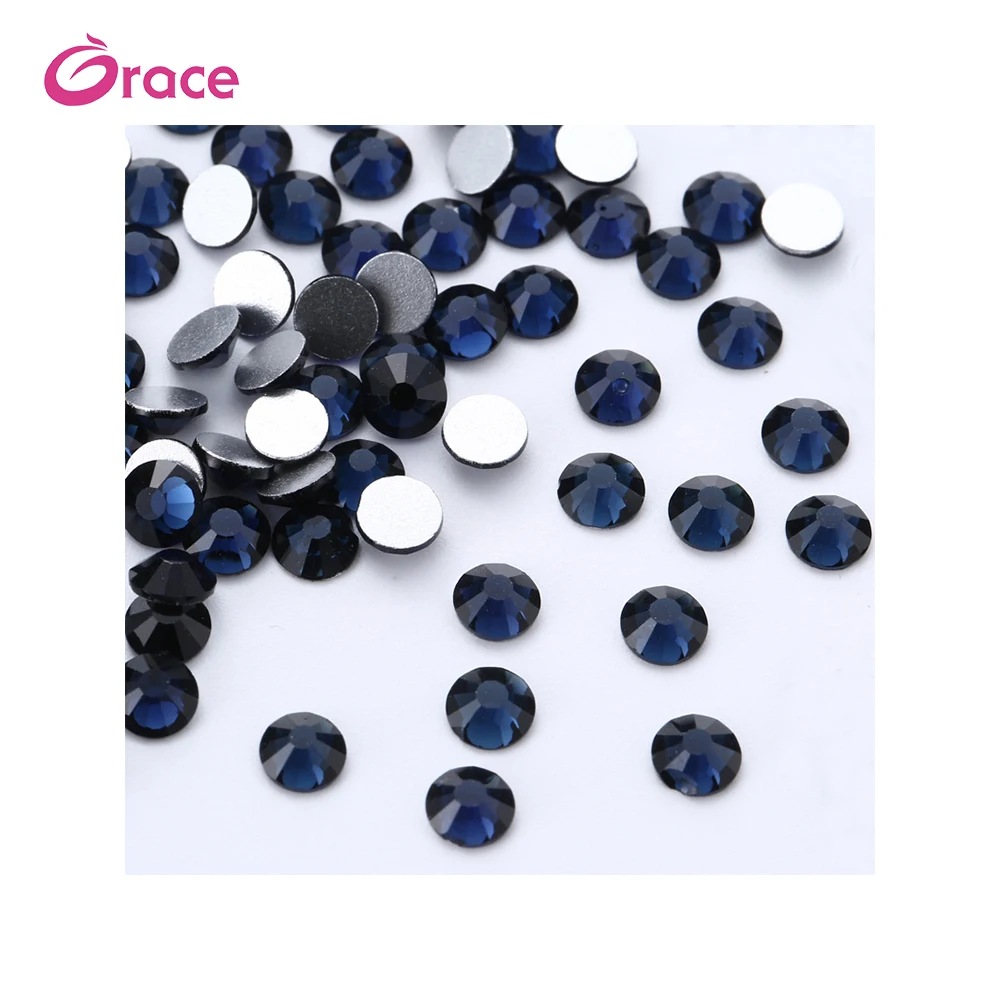 Waterproof Rhinestone Crystal Nail Rhinestone Crystal Diamond Nail Glitter white AB