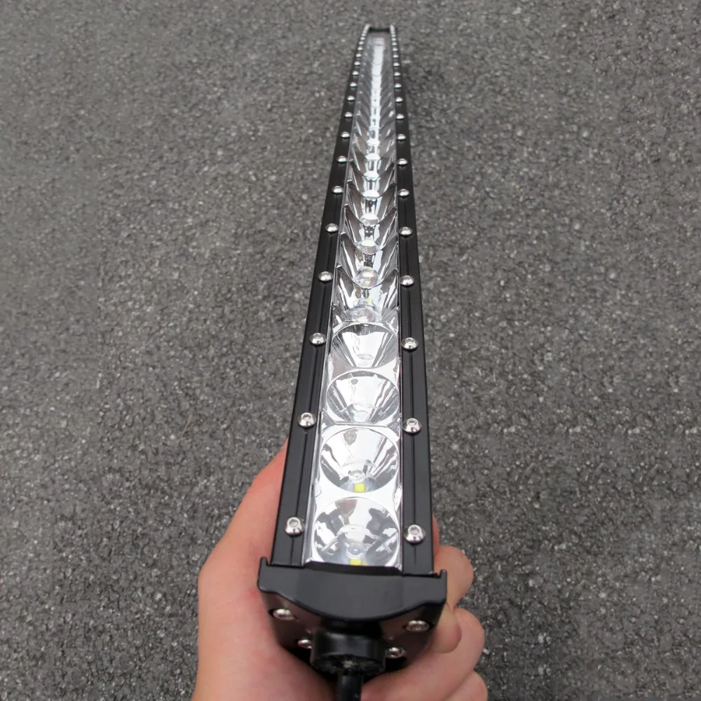 30w ,50w,100w,150w 200w,250w Barra led 4x4 Black Super Slim Single Row Off Road Led Light Bar For Atv Offroad Car Truck