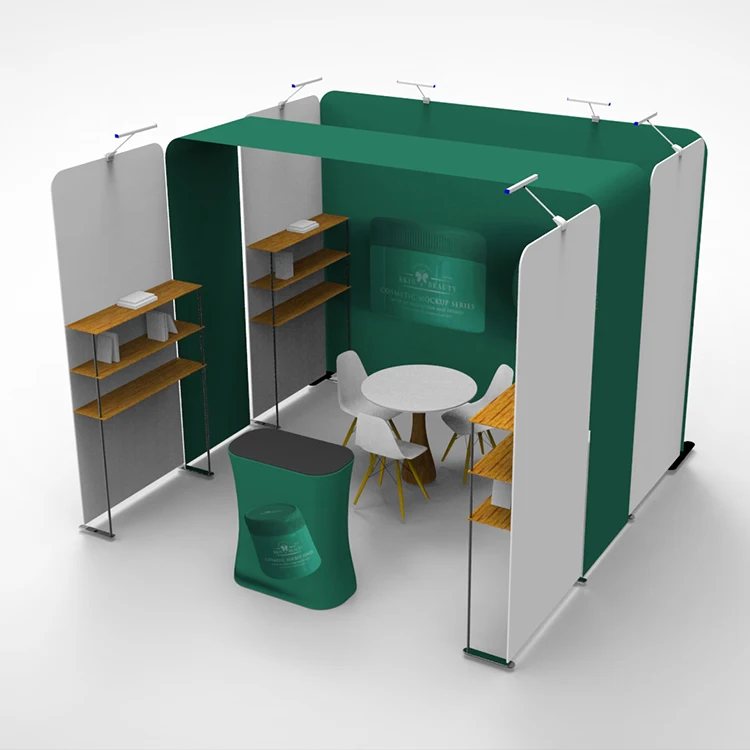 China wholesale fabric display exhibition products backdrop booth design