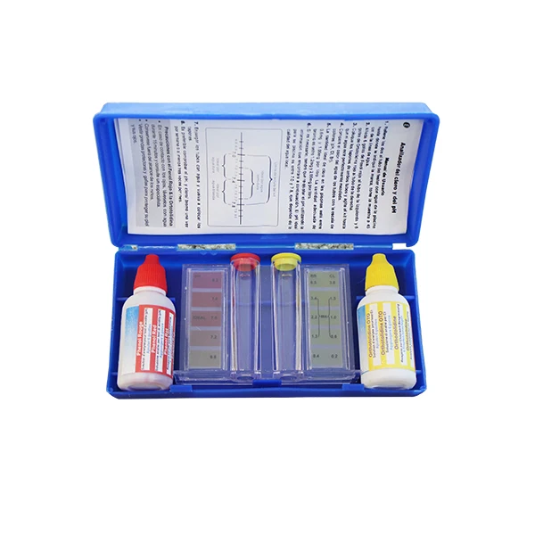 Two way swimming pool water chemical test kit for chlorine and PH