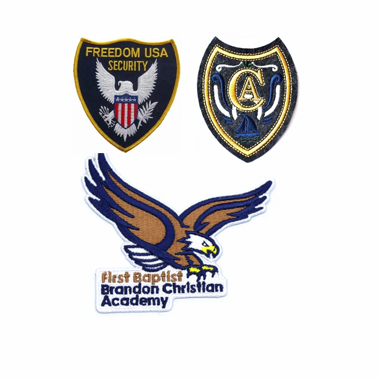 Custom iron on badges high density flower patch letters personalized logo embroidered letters 3D sew on embroidery patch