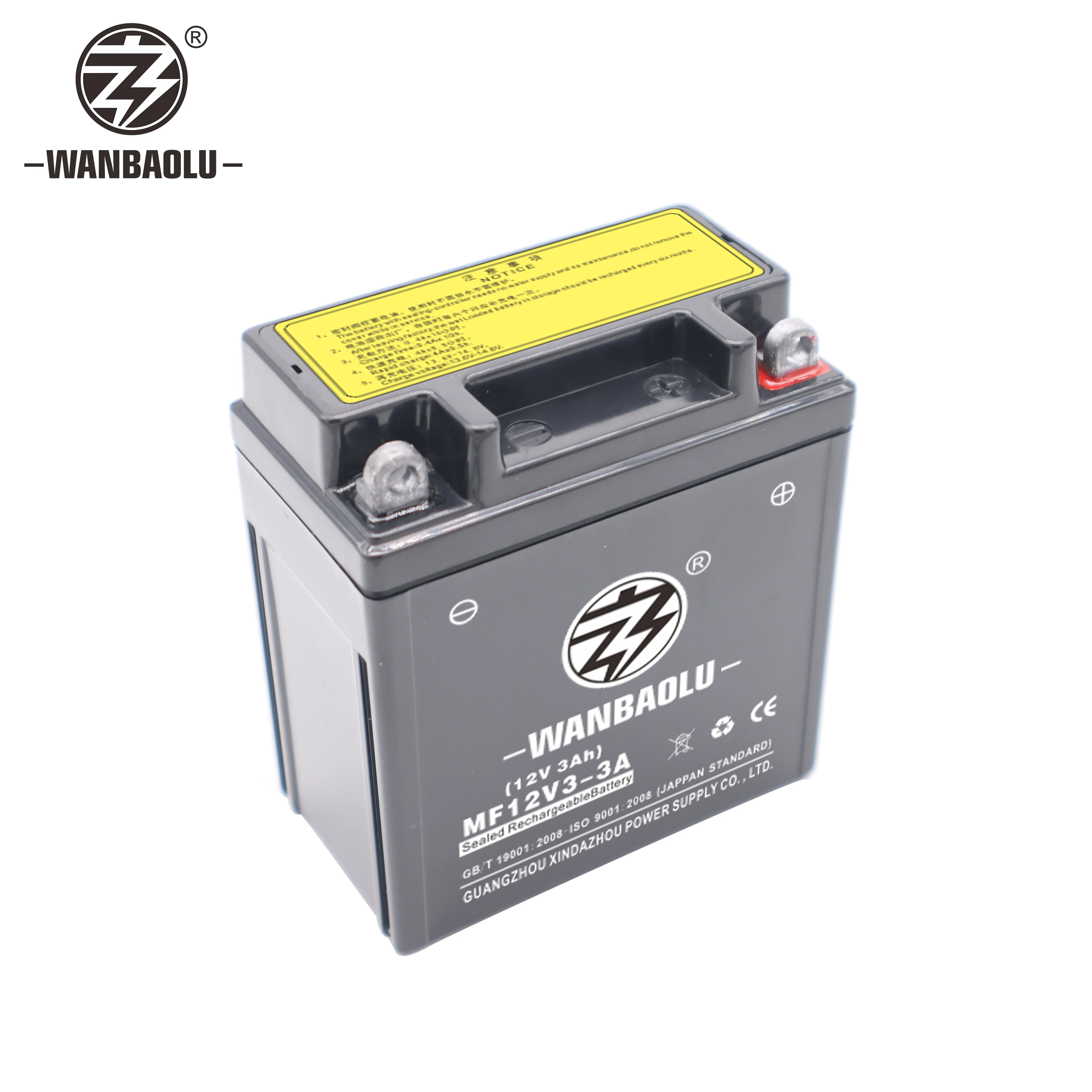 MF lead-acid battery 12V3A  lead acid batteries motorcycle battery YB3A 12N3L