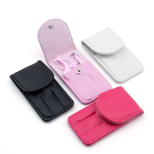 
Custom Logo Stainless Steel Eyelash Tool 2/3 pcs Eyelashes Applicator Eyebrow Tweezers Makeup Scissors Set For False Eyelashes 