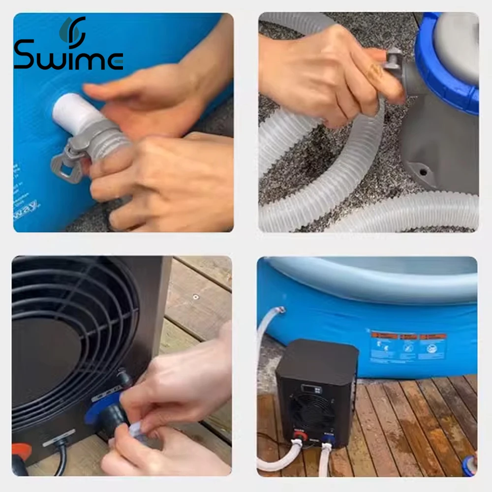 New style full dc inverter swimming pool heat pump heating and cooling pool chiller for swimming pool