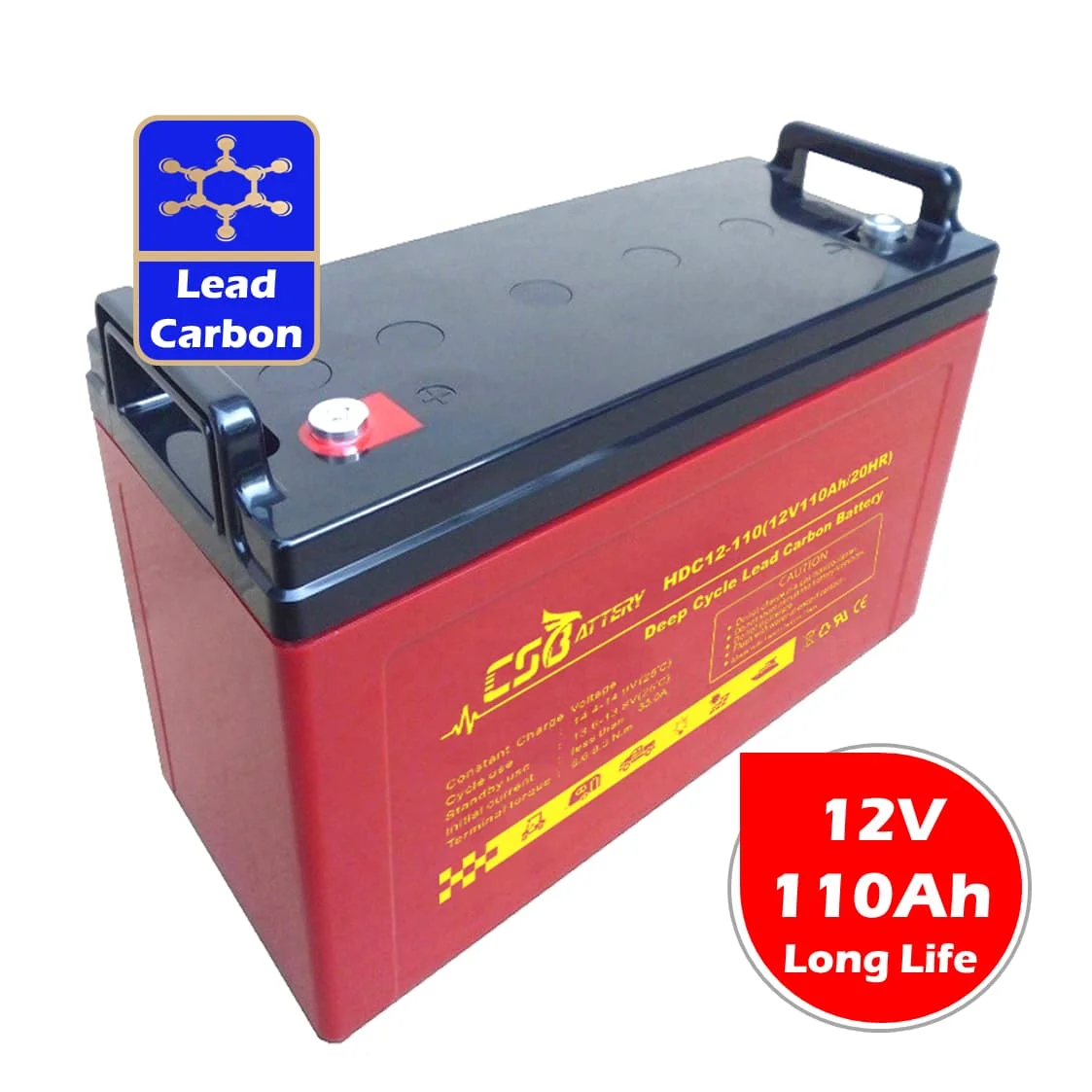 CSBattery HDC12-110 12 В 110 А/ч для хранения солнечной энергии свинцовый углеродный Аккумулятор батареи производитель Китай VS:Trojan/