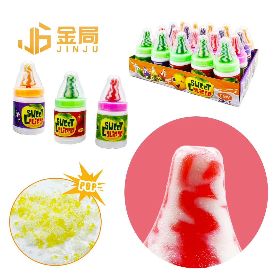 New Product Wholesale Sweets Baby Nipple Bottle Candy Pacifier Candy Confectionery