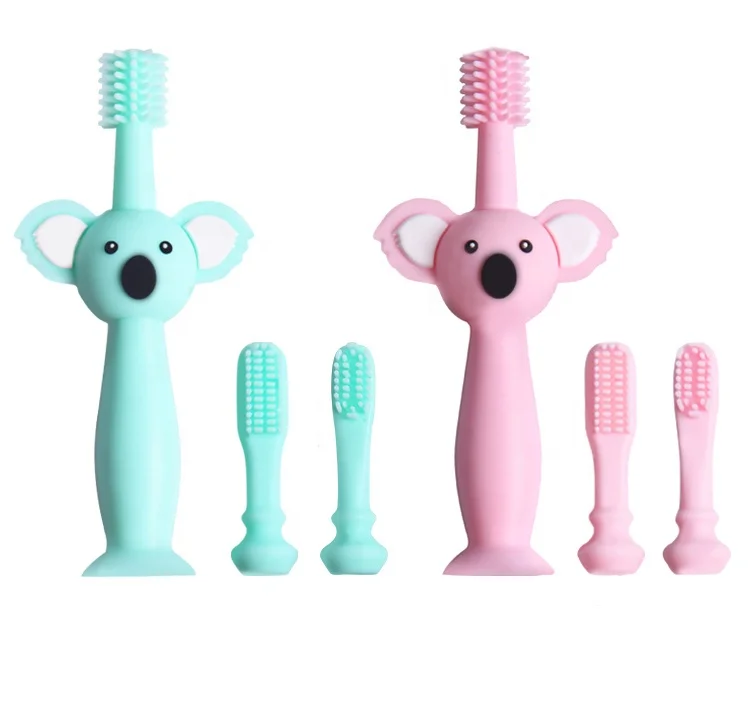 Baby Products Supplies Infant Manual Soft Baby Children Silicone Toothbrush