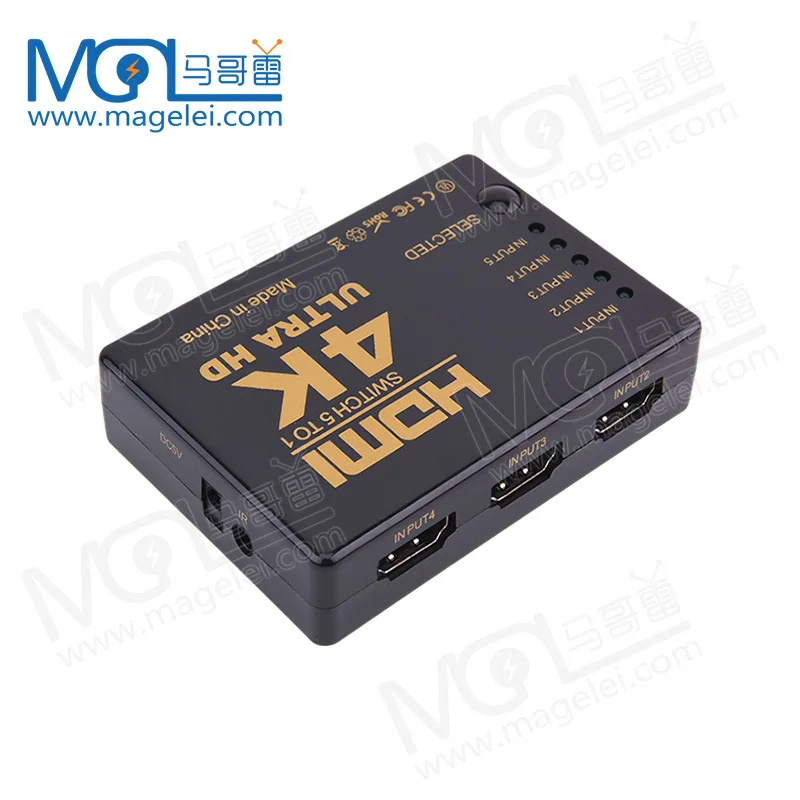 Прямая продажа с фабрики HDMI 4K 2K 3D 2160P 60 Гц видео переключатель 5 каналов 5X1 для HDTV PS3 PS4 DVD ИК-пультом дистанционного