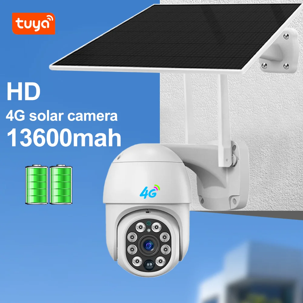Водонепроницаемая камера видеонаблюдения Tuya 3MP HD 13600 мАч