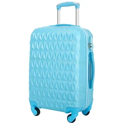 Popular Large Trolley Suitcase Durable Plastic Light Weight Pink Luggage Sets