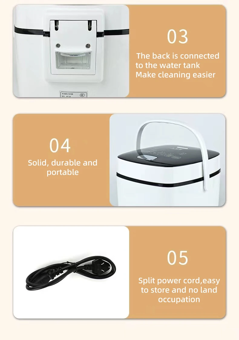 Electrical Portable Household Healthy 2.5L 500W Titanium ineer 3D heating Touch type touch screen Intelligent Rice Cooker