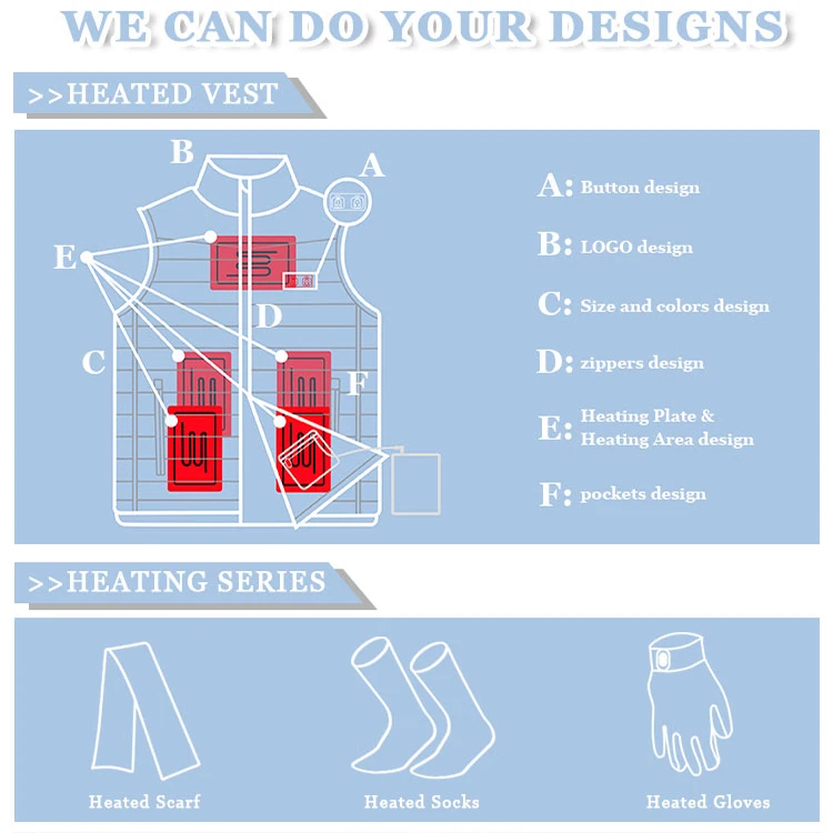 Autumn And Winter Smart Heating Cotton Vest Usb Saft Heated Vest (Battery Not Included)
