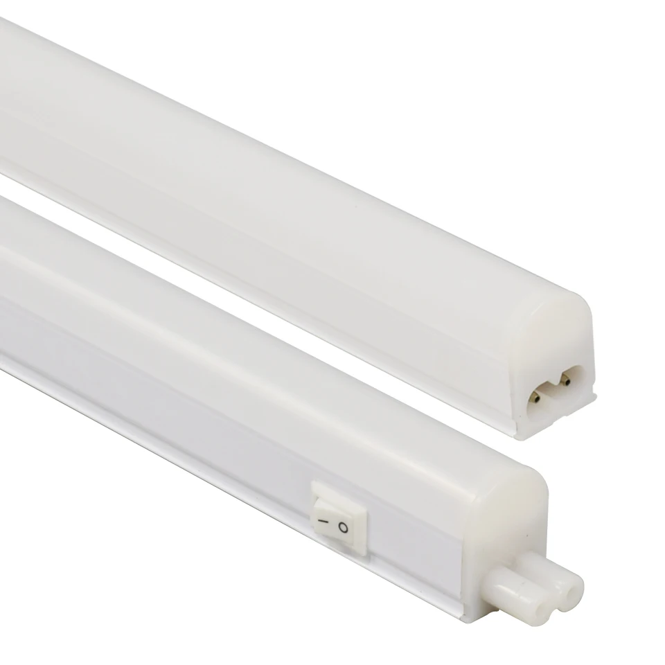 Factory Price T5 10W 0.6M Linear LED Tube Light 3CCT Tricolor with Switch Cold Warm White CCT Hotels Shops Plastic PC Lamp Body