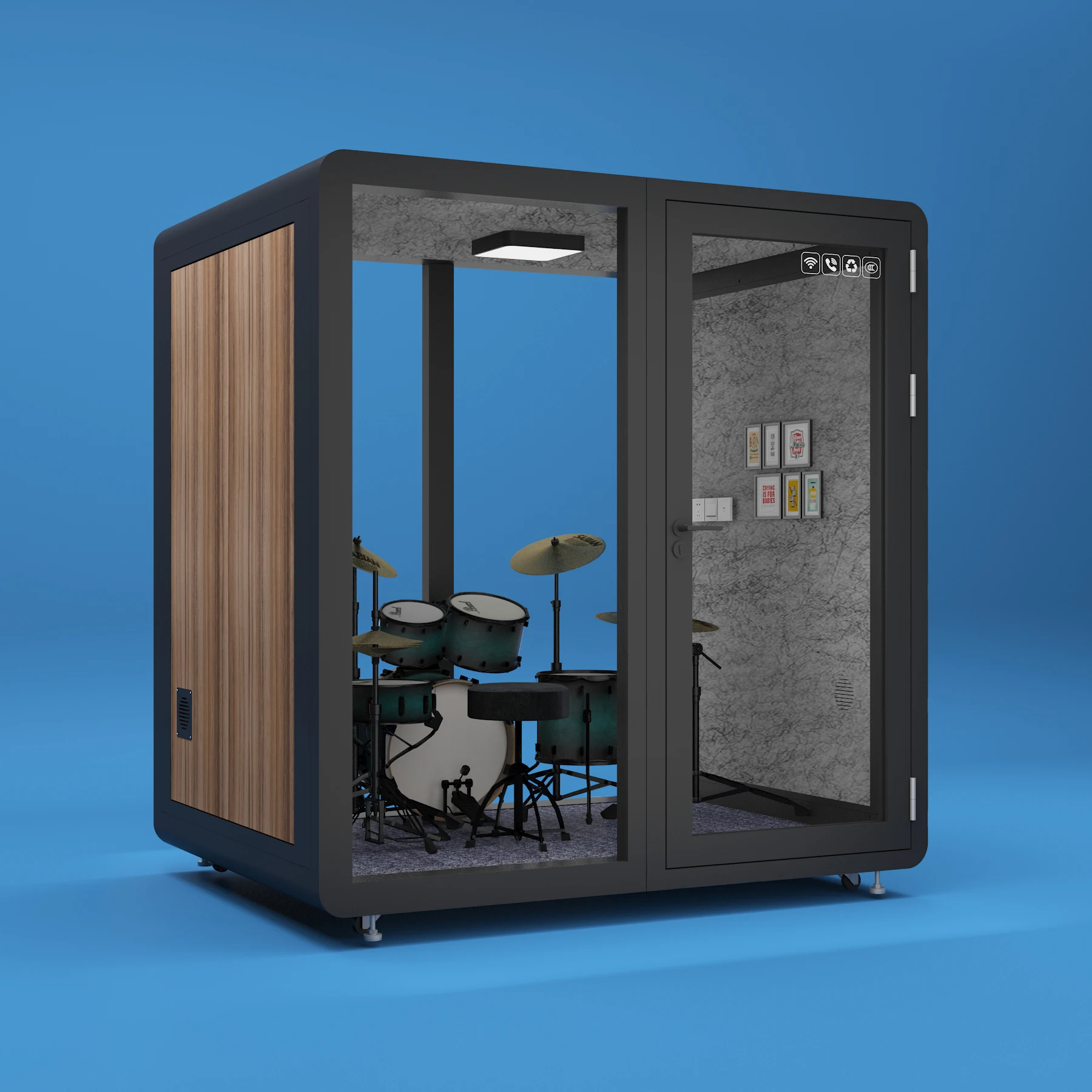 Soundproof Room Small Live Studio Mobile Recording Studio Mini Singing Room Shared Learning Room Phone Booth Silent Silencer