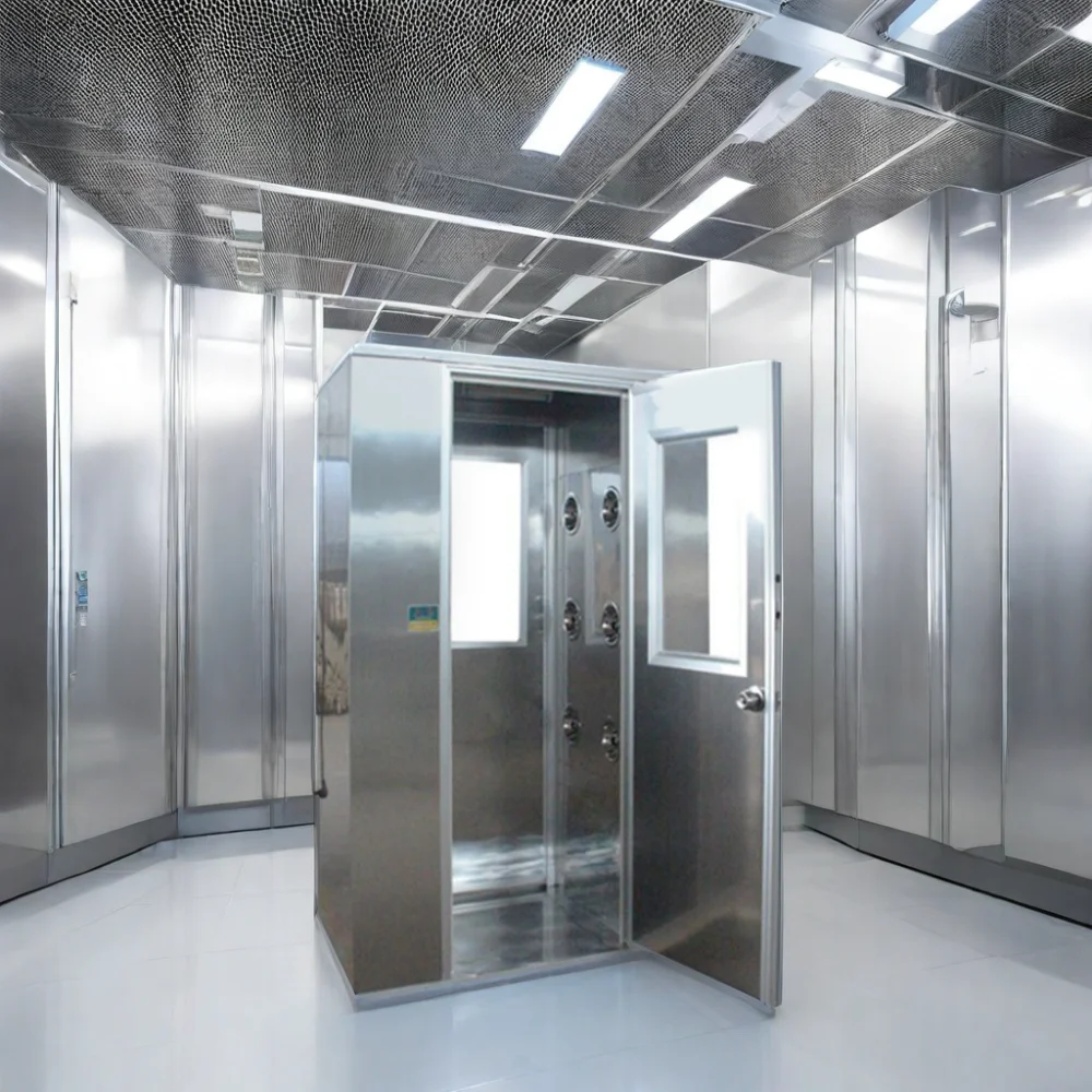 Modular Single Person Cleanroom Stainless Steel Air Shower with Air Interlocked System Air Shower