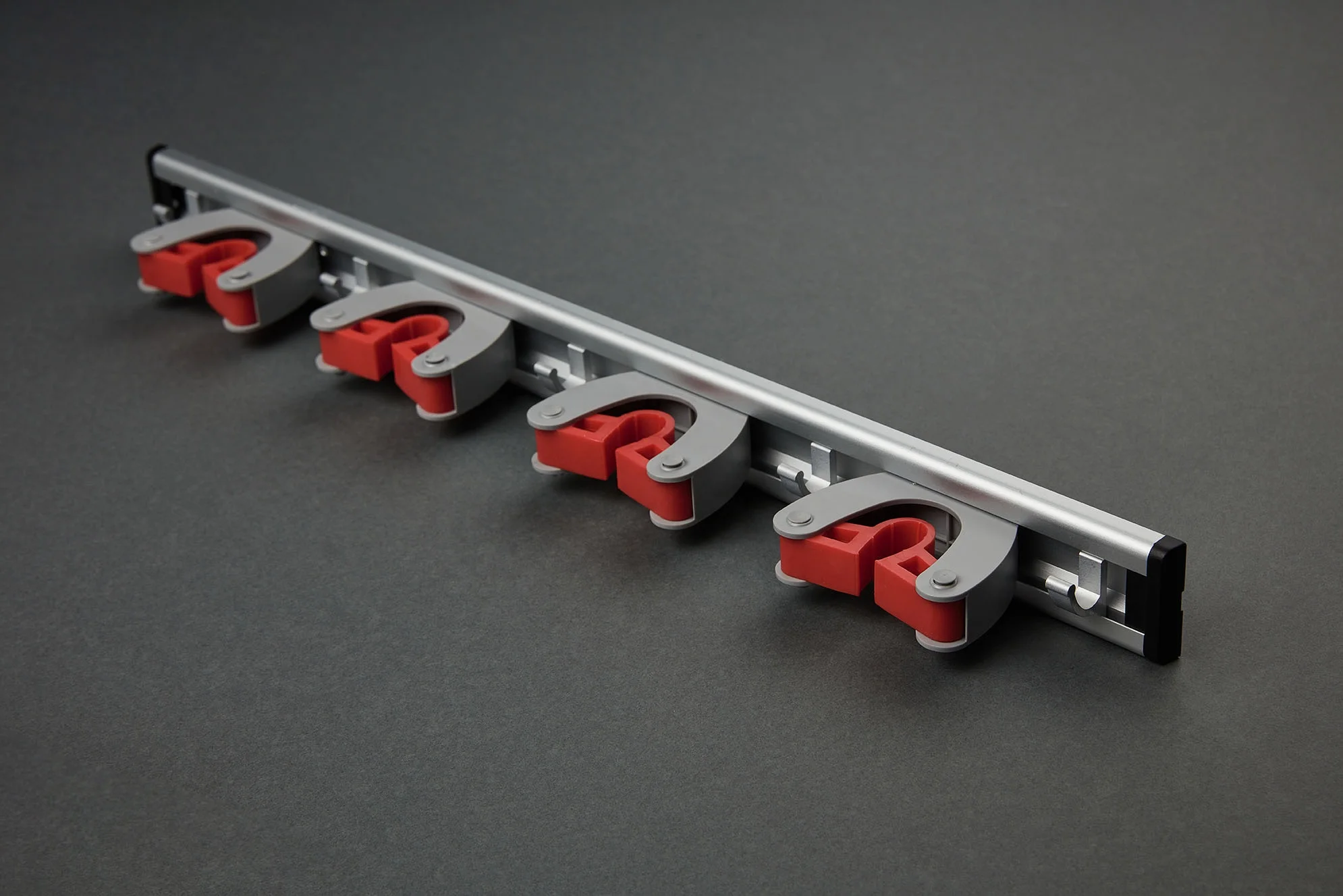 Factory Aluminum Gripper Wall Mounted Tools Organizer Mop And Broom Holder