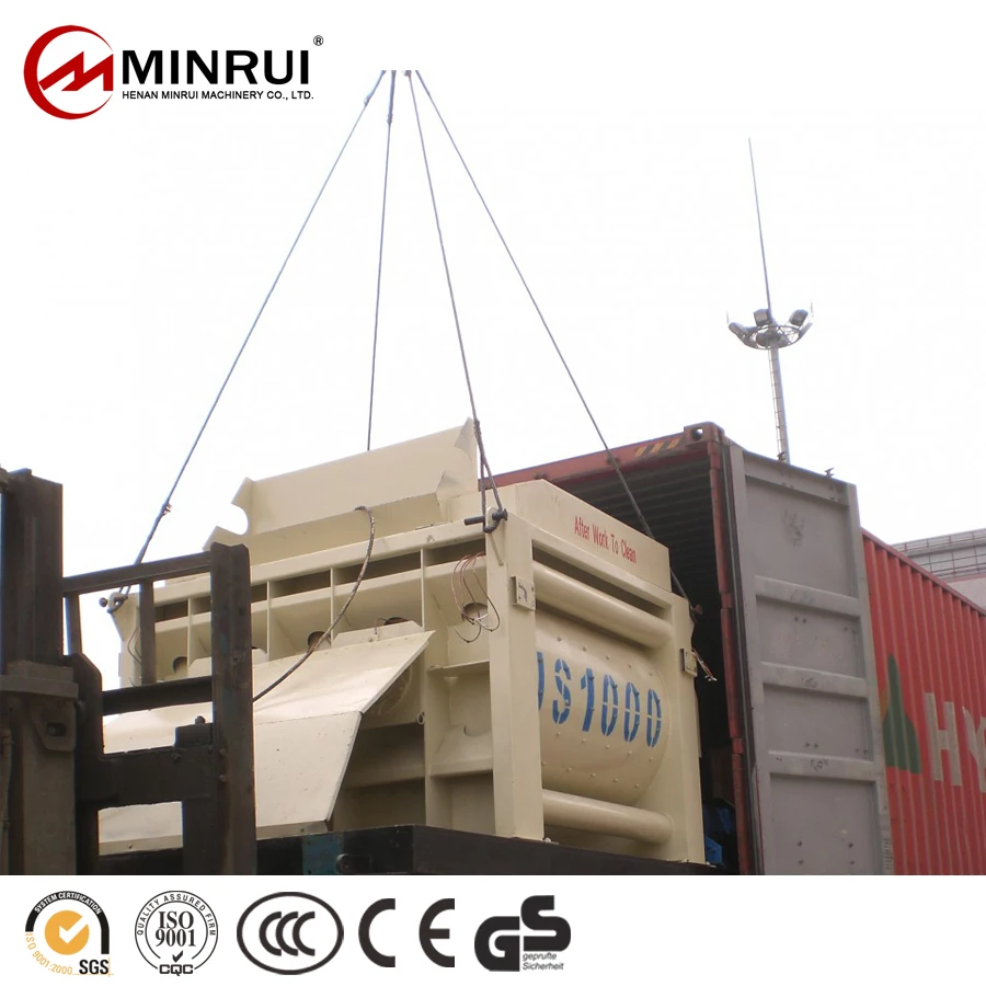 Minrui Self Loading JS1000 Concrete Mixer Machines Prices For Sale