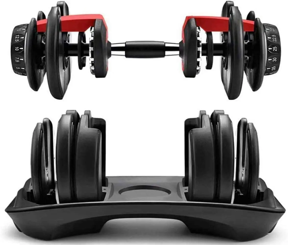 Custom logo fitness 10-90 lb gym equipment set 5-40kg weights adjustable dumbbell set