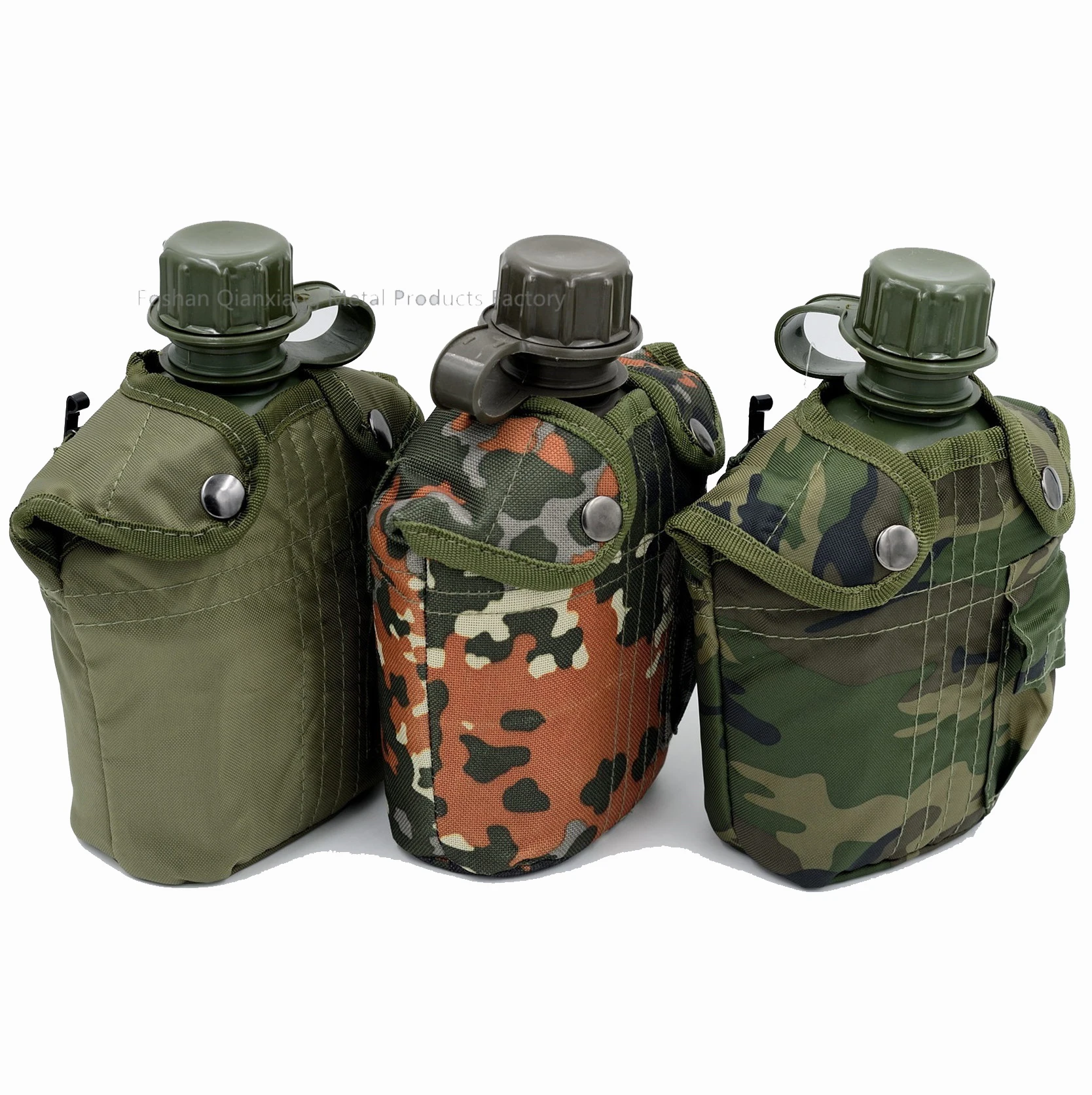 Customized Logo High Quality Camouflage Black Exercise and fitness Green outdoors Canteen Water Bottle With Belt