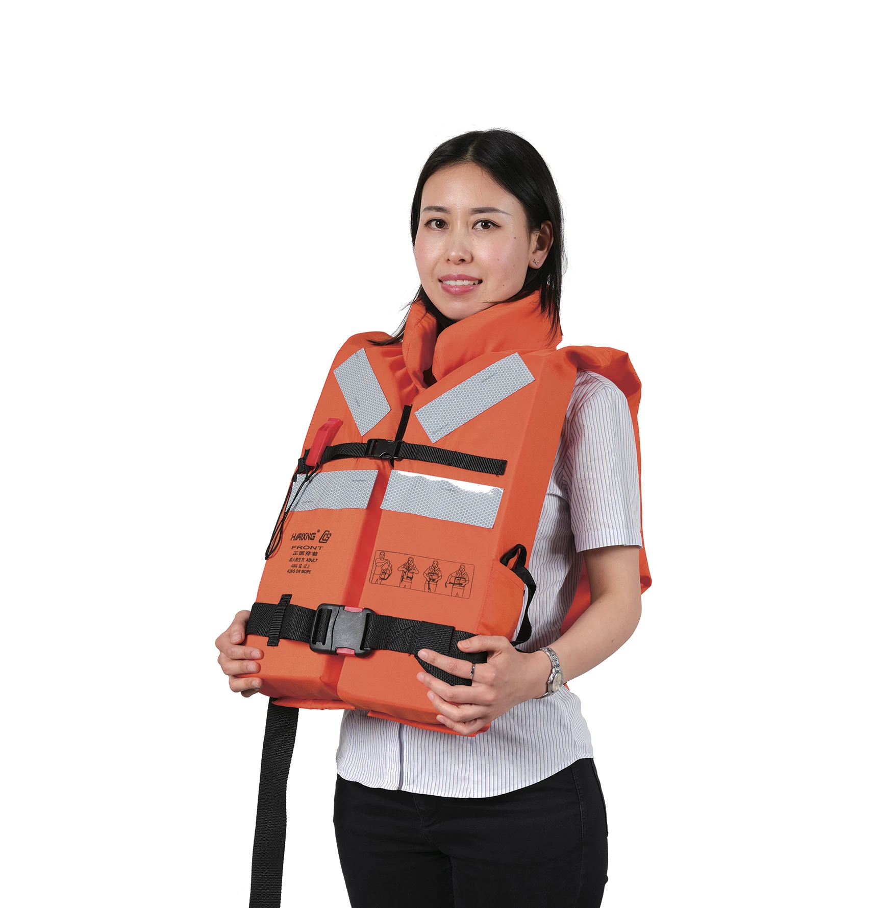 Профессиональная фабрика по производству плавучести 150N выше, подходит для детей ростом более 155 см 43 кг полиэстер из вспененного полиэтилена CCS HXY-A5 спасательный жилет