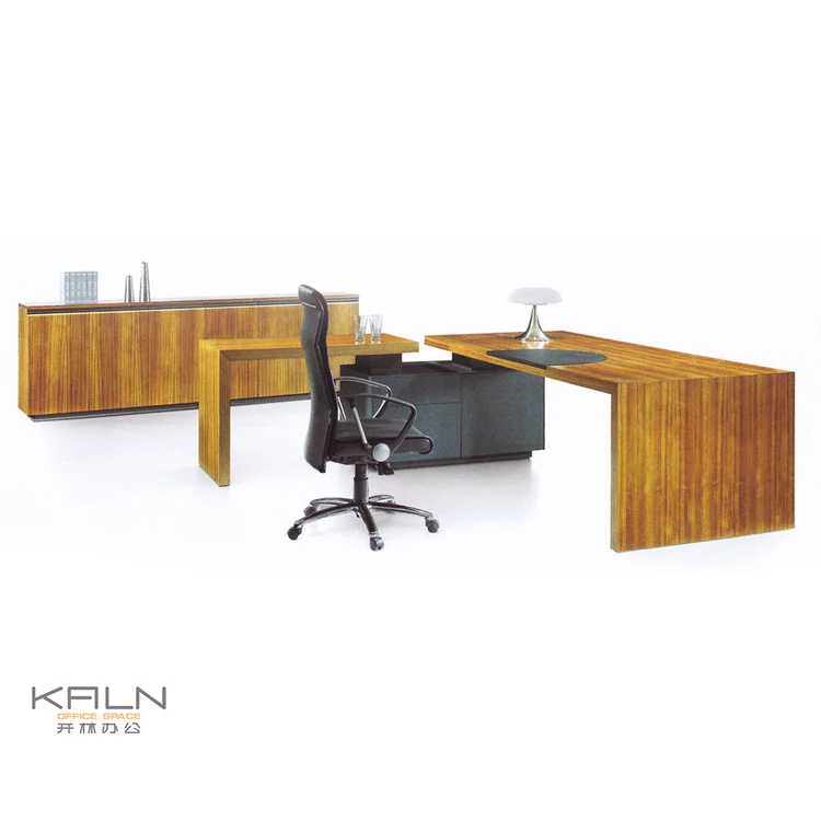 Carl High quality green certificate customized stable modern solid wooden office desk manager boss computer table