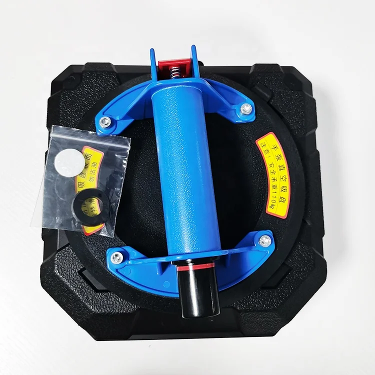 8 Inch Glass Suction Cup Heavy Duty Handheld Metal Handle with Pressure Gauge Heavy Duty Suction Cup