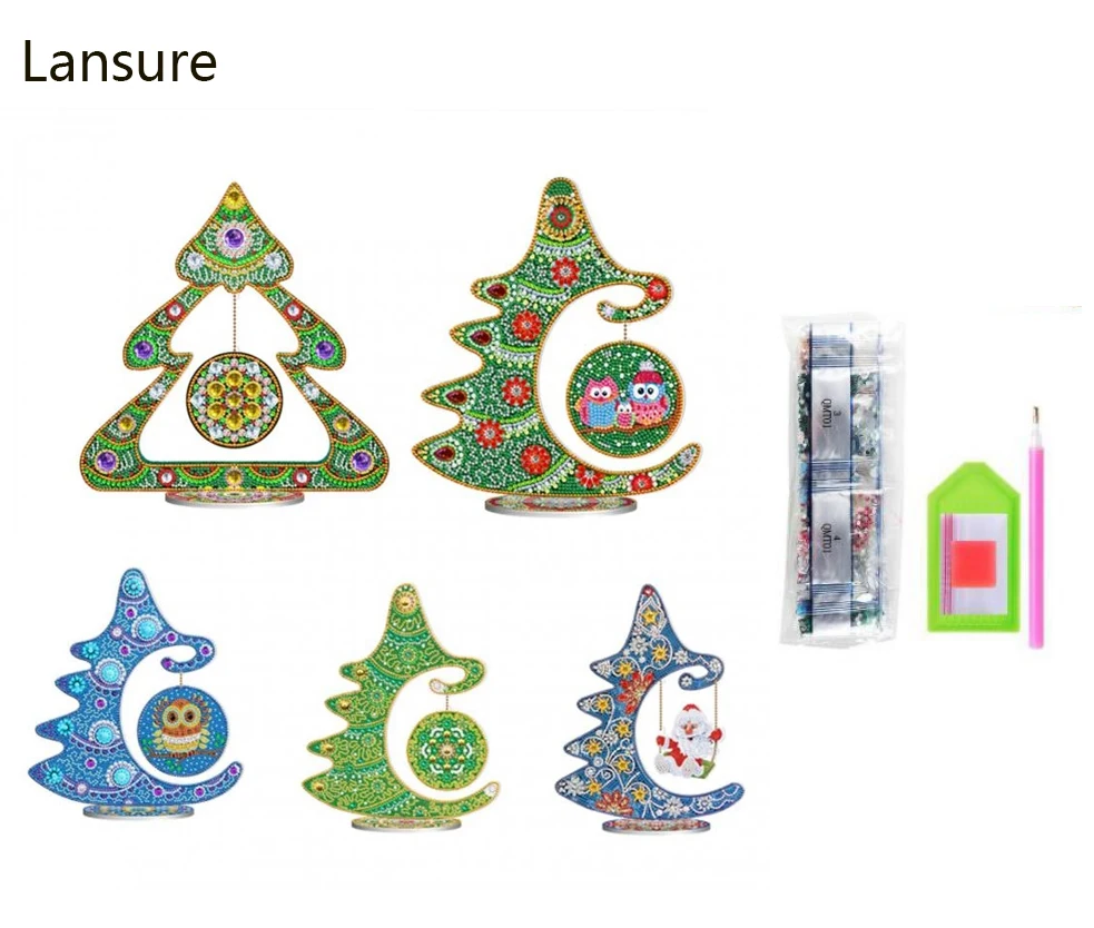 LS wholesale 5D DIY crystal Diamond Painting Handicraft kit Acrylic Ornament Table Top Ornament Home Decor