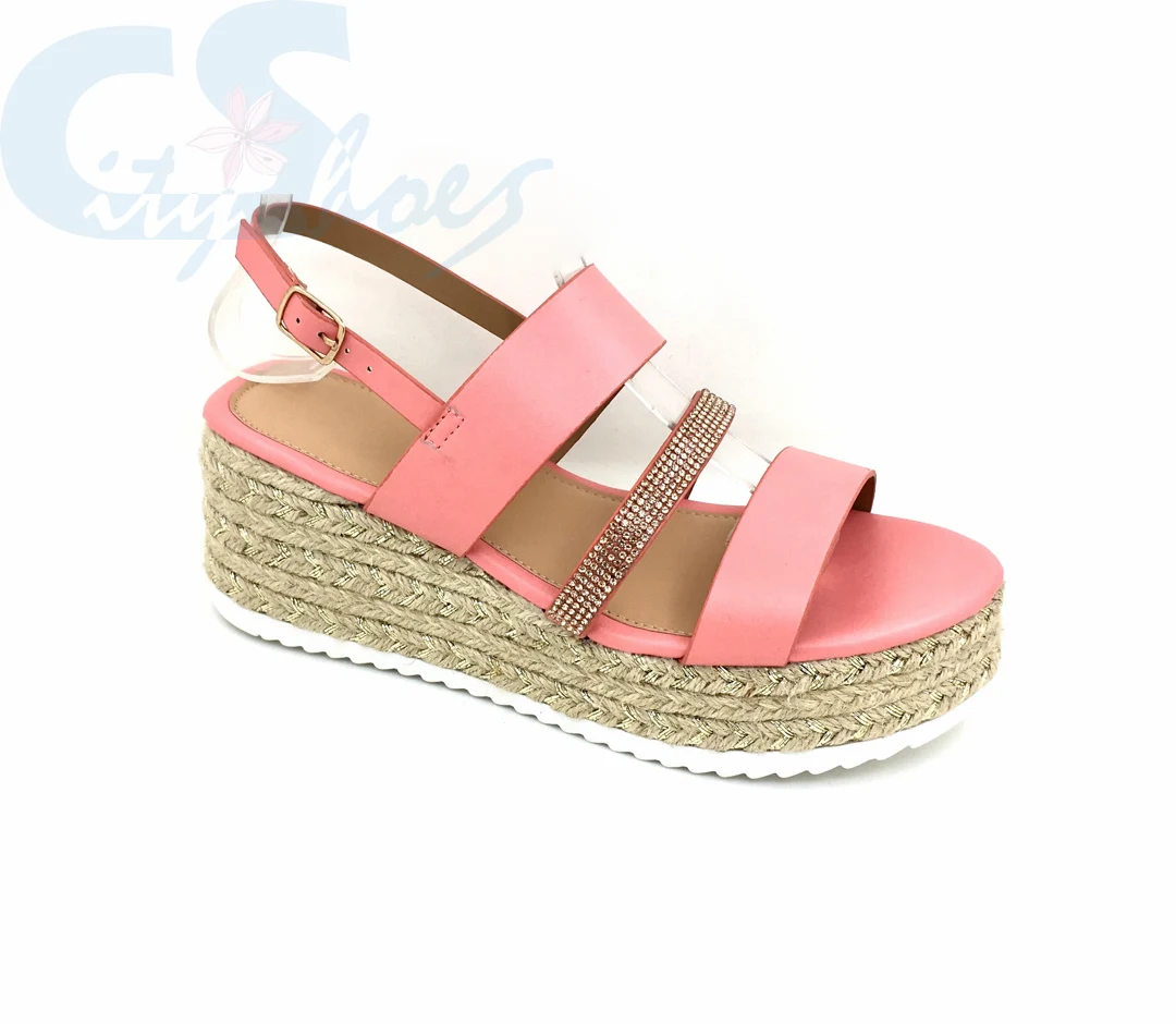 Fashion wedges heel ladies sandals Latest Espadrilles Platform women shoes Stylish lady shoes