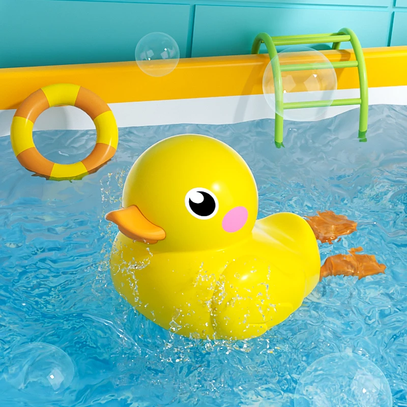 Cute Animal Clockwork Bathtub Swimming Pool ToyBaby Bath Toys for Toddlers 1-3 Boys & Girls Water Bath Toy Set