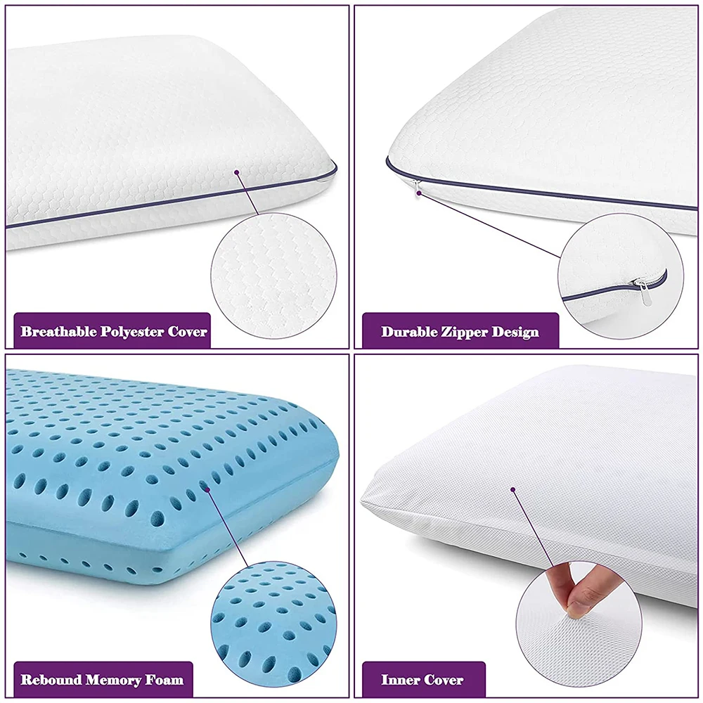 Bedreamy Cuscino di schiuma di memoria Cooling cervical pillow memory foam cooling gel insert for all pillows gel pillow