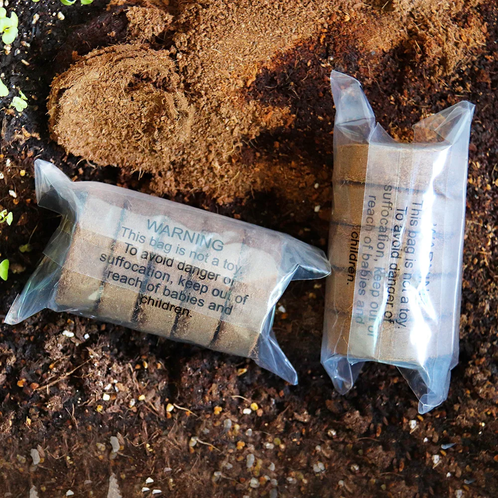 E3 5pcs New Product For Plants 2024 Garden Grow Seeding Coco Peat Tables Coco Peat India Coco Peat Soil