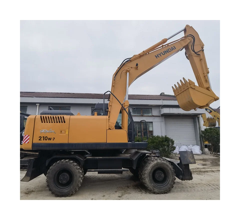 20Ton Heavy Duty Construction Equipment South Of Korea Used Hyundai210W-7 Wheel Excavator