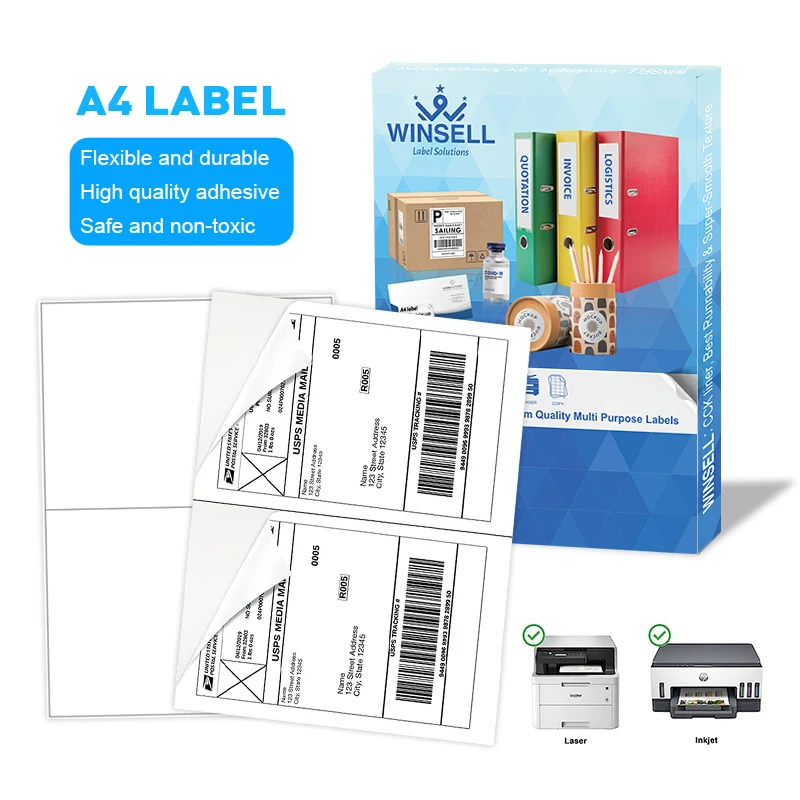 Over 10 Years Factory Provide FBA Shipping Label 30Pcs Per Self Adhesive Barcode Stickers Sheet