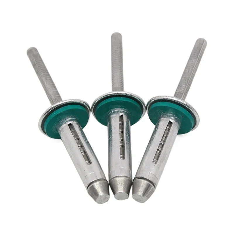 Rubber Washer Tri-Fold Aluminum Blind Rivets Water Resistant Tri-Grip Rivet