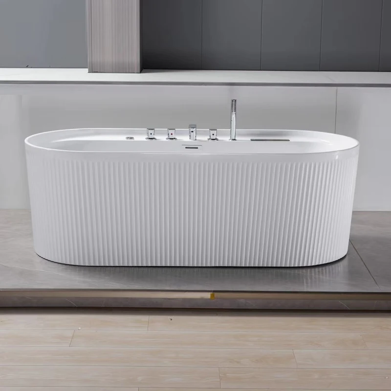 Factory New Italy Designed Modern Bathroom Spa SERIE FIORDO European Trend White Acrylic Massage bathtubs & whirlpools