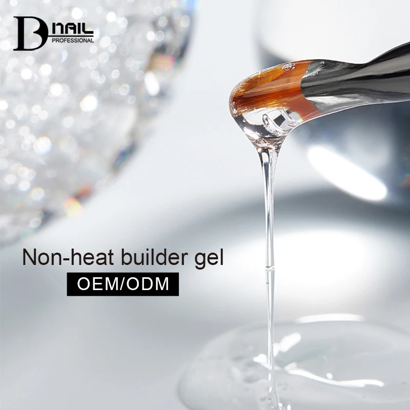 ICE NOVA Non-Heat Building Gel Painless 5 In 1 Self Leveling Gel Hema Free Liquid Builder Nail Gel In A Bottle