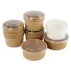 Hot sell printed kraft paper bowl packaging soup bowl round fast food box disposable paper bowl cup